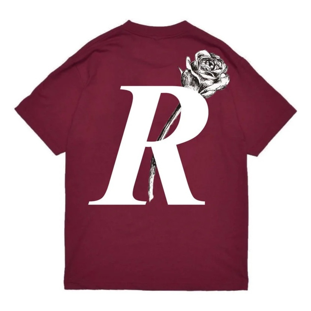 Roze Los Angeles Classic R Logo Tee Maroon Red XL NWT